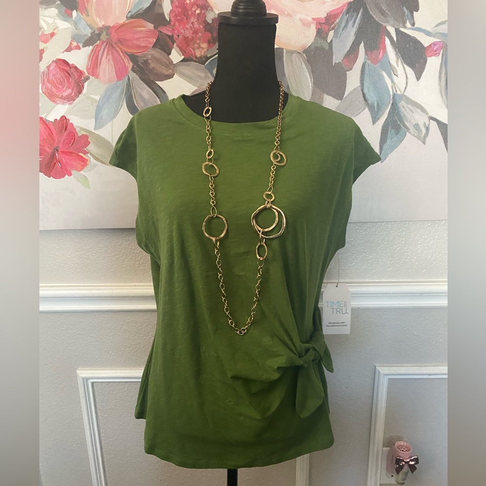 Olive Knot Detail Top